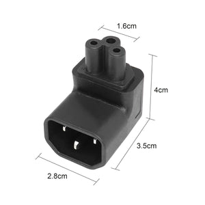 Adattatore Angolare Alimentazione IEC320 C5 Femmina a C14 Maschio