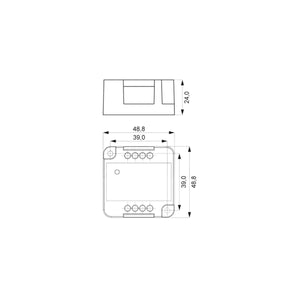 Amplificatore led morsetti ingresso e uscita per striscia
