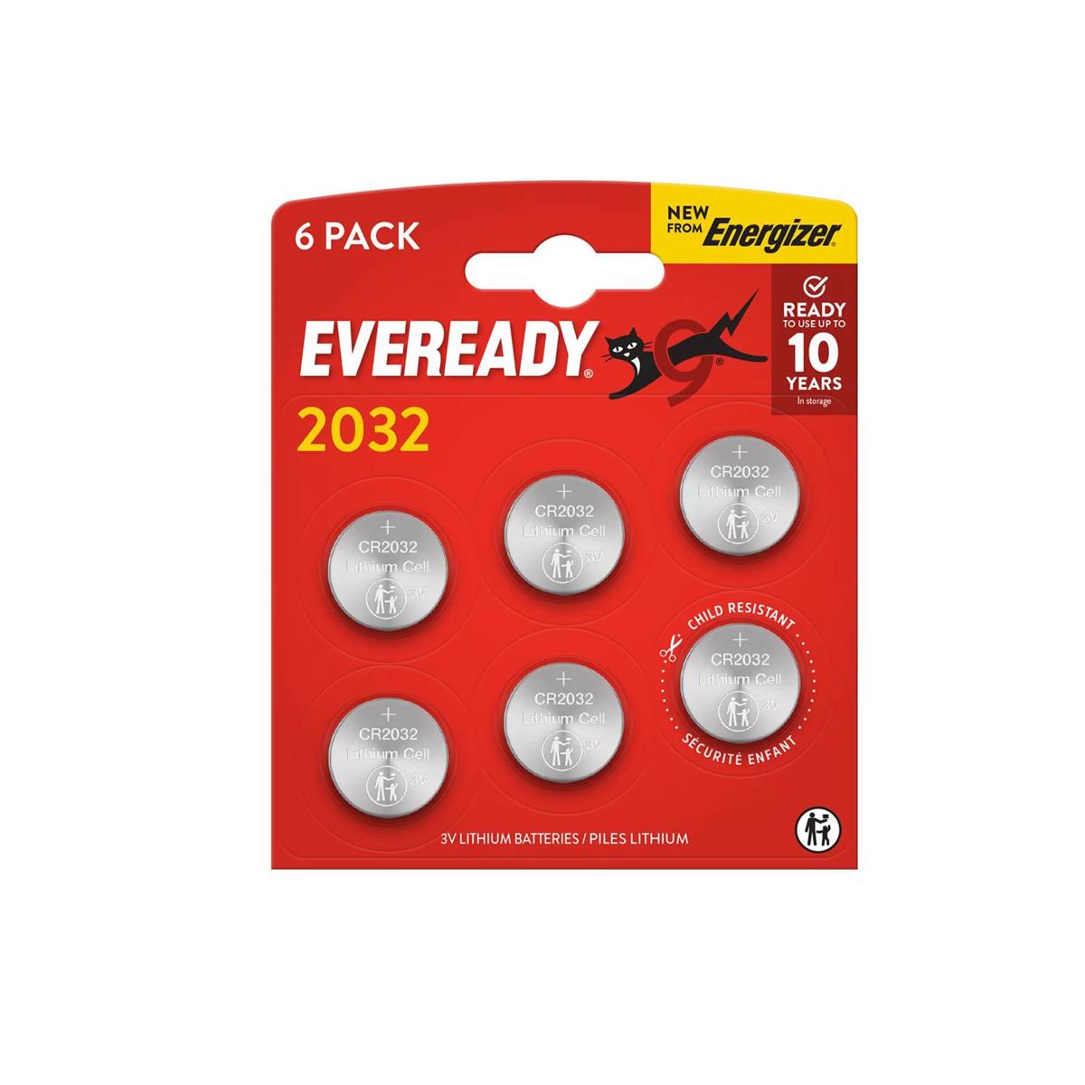 Batteria Piatta CR2032 3V Litio Energizer