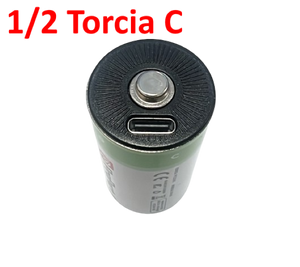 Batterie Mezza Torcia C Ricaricabili USB-C 1.5V 4200mAh - Confezione da 2