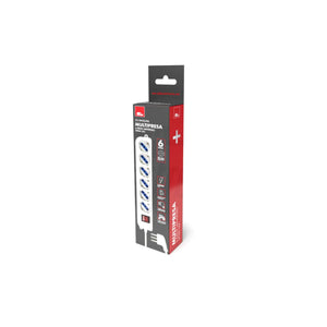 Ciabatta Con Interruttore 6 Posti Trivalenti Spina 16A Cavo 1.5mt