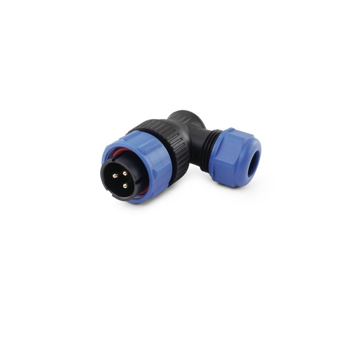 Connettore 3 Poli Volante IP68 Angolare 90° Impermeabile 30A 500V SP21