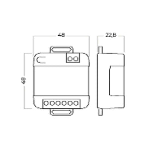 Controller SPI Forrest vista frontale formato da scatola incasso