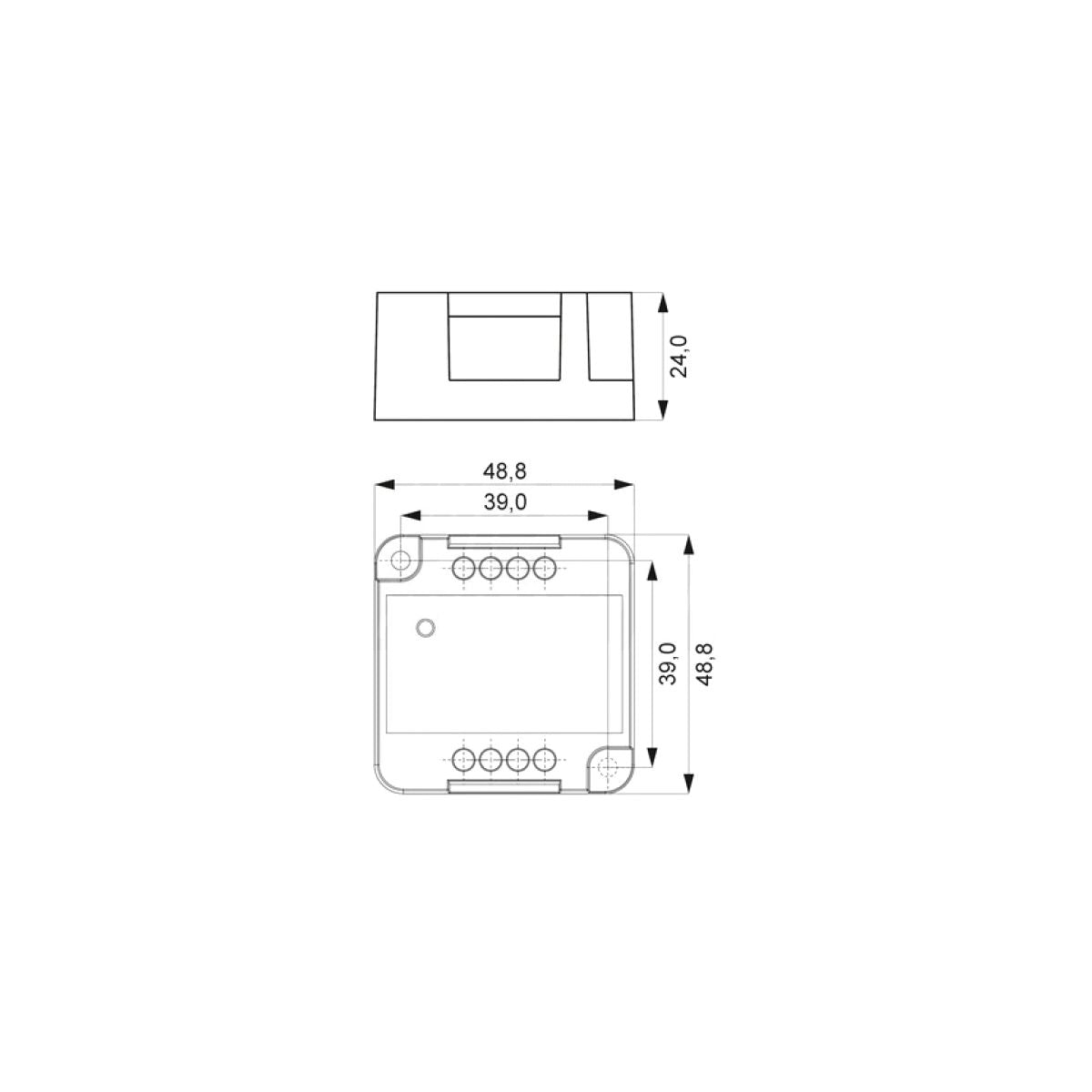 Master controller 1-10V vista frontale corpo bianco