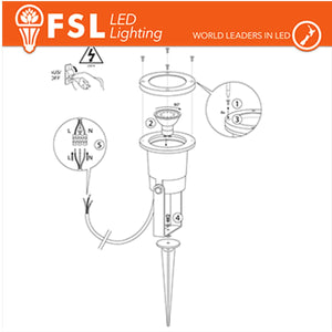 Faretti da Esterno per Giardino a Terra IP65 GU10 Antracite