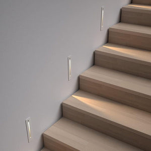 Lame di Luce Led Segnapasso Sensore Pir 3W IP65 Luce Calda Antracite