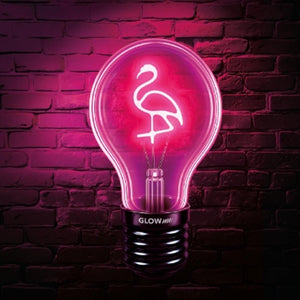Lampada Decorativa Fenicottero GLOW ME LED Ricaricabile USB-C da Tavolo