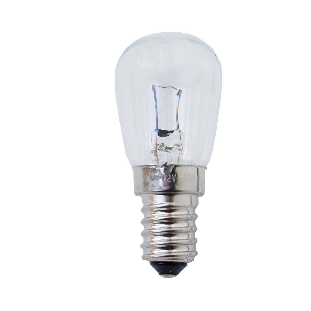 Dettaglio attacco E14 lampadina 12V per segnalazione industriale.