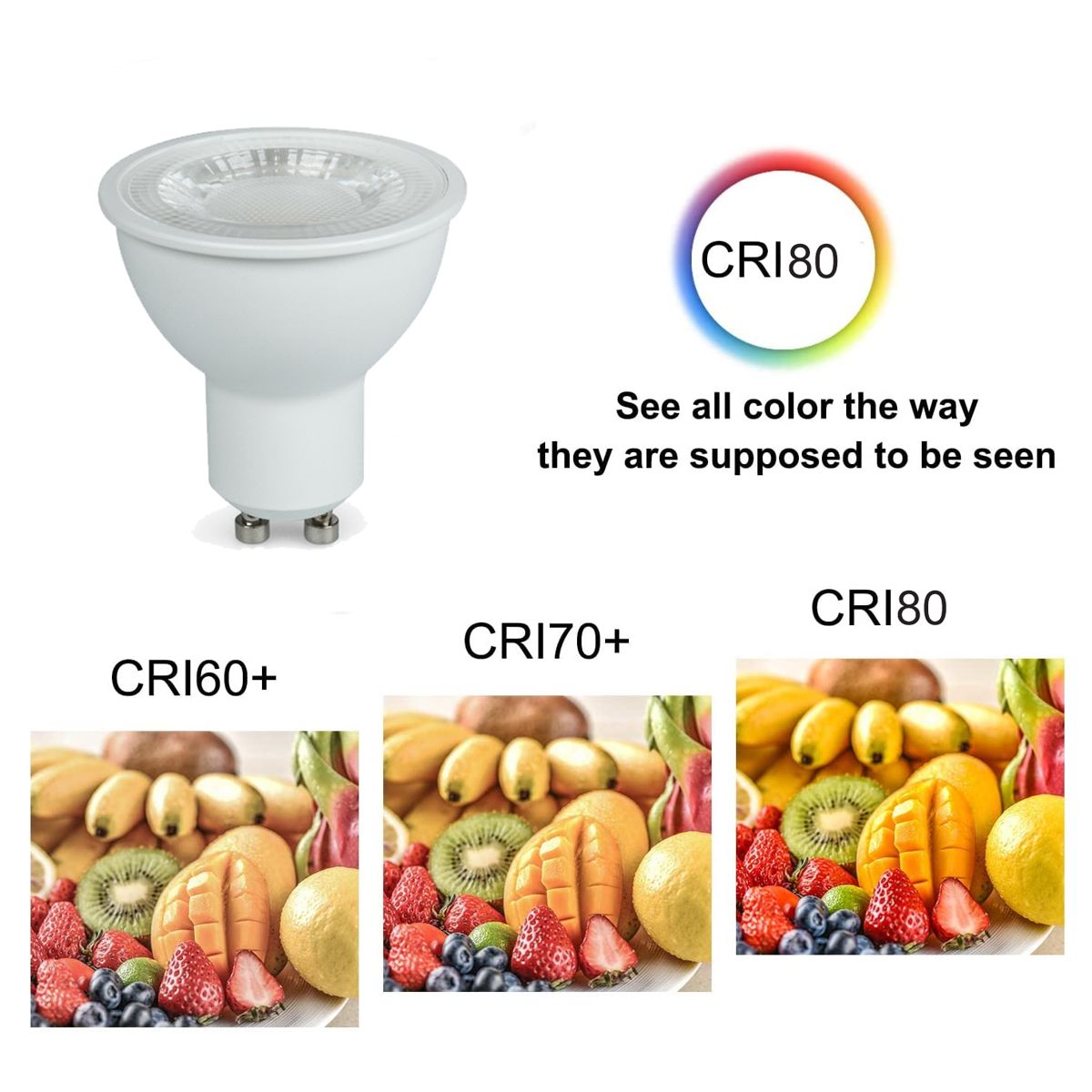 Lampadine Led GU10 8W 1000 Lumen 38° 3000K