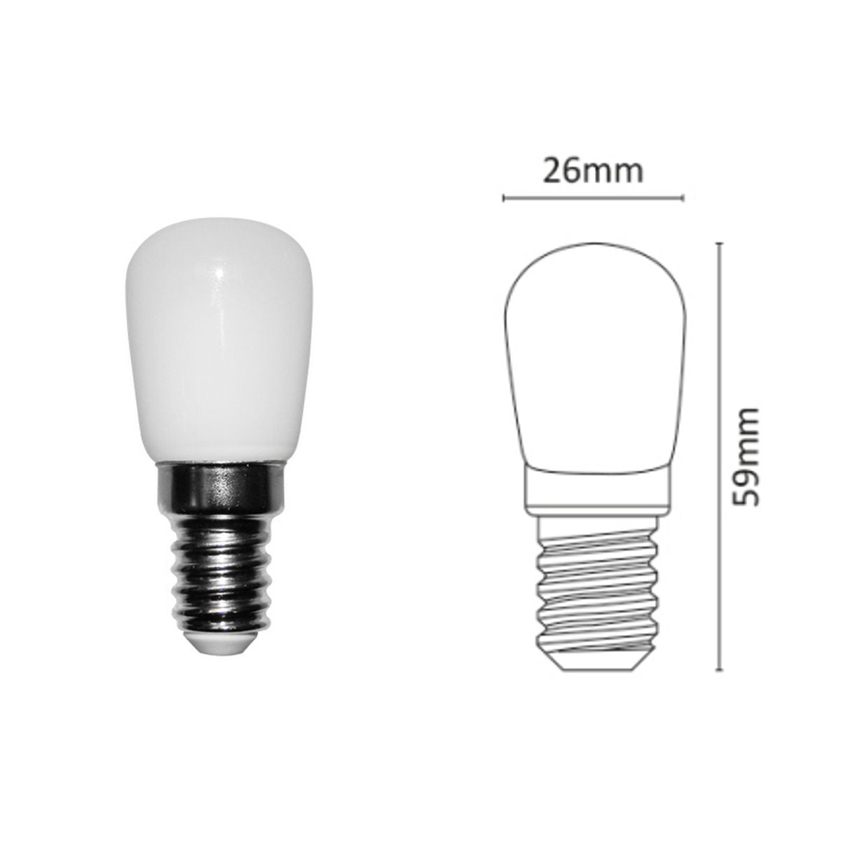 Lampadine E14 Led 2.5W Bianco Latte Luce Calda per Flos 2097