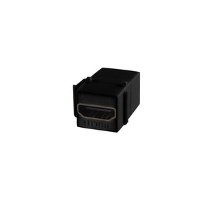 Modulo HDMI Keystone nero femmina-femmina per placche serie civile.