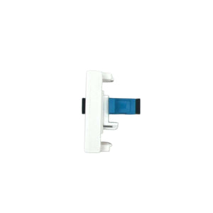 Presa Fibra Ottica SC Compatibile Matix Go Bianca Bianca | AlphaNET vista laterale