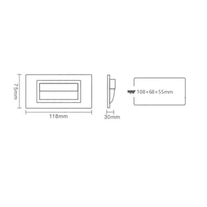 Segnapasso Led 503 Interno Luce Calda 1.5W Asimmetrico Bianco