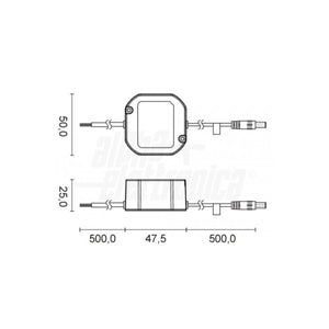 Alimentatore 12V 2A IP67 24W Videosorveglianza Cablato
