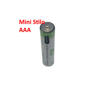 Batterie Ministilo AAA Ricaricabili USB-C 1.5V 356mAh - Confezione da 4