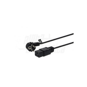 Cavo Alimentazione IEC 320 C19 Spina Schuko 90° 2 m 3×1 mm² Nero per UPS e Rack