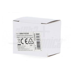 Condensatore 2,5 µF 450V con Cavetti per Motori Monofase