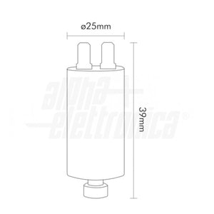 Condensatore CBB60 bianco 1,5 µF 450V con terminali faston 6,3 mm e vite M8 — Alpha Elettronica