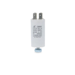 Condensatore CBB60 2 µF 450V Faston 6,3 mm — Polipropilene per motori