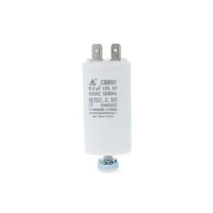 Condensatore CBB60 8 µF 450V Faston 6,3 mm — Polipropilene per motori