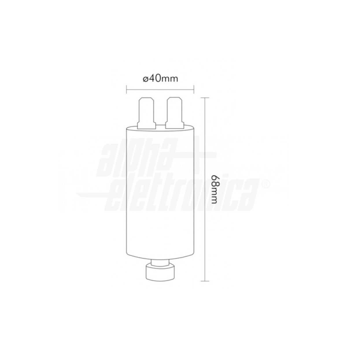 Condensatore Rifasamento 12,5 µF 450V Faston 6,3 mm Polipropilene per motori