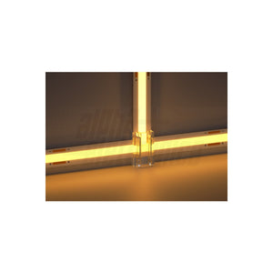 esempio di connessione con striscia led accesa