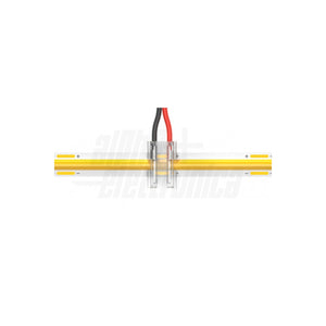 esempio di connessione con striscia led accesa
