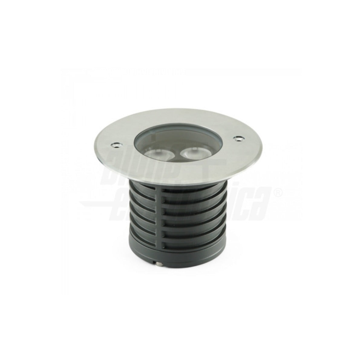 Faretto da Terra per Esterno Giardino Led Acciaio 5,5W 24V DC IP67 Tondo Ø116