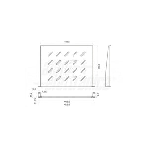Ripiano a Sbalzo Rack 19" 300 o 350 mm – 1U e 2U Nero
