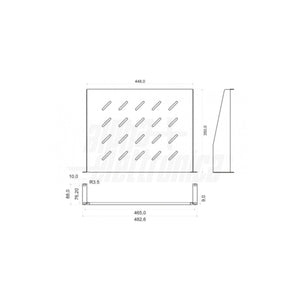 Ripiano a Sbalzo Rack 19" 300 o 350 mm – 1U e 2U Nero