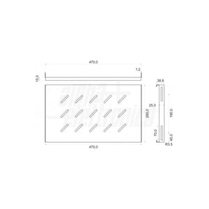Ripiano Fisso Rack 19" 1U per Armadi a Muro 450 o 600 mm – Portata 30 kg