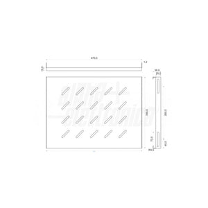 Ripiano Fisso Rack 19" 1U per Armadi a Muro 450 o 600 mm – Portata 30 kg