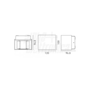 Applique Up Down da parete Led 10W con fasci regolabili IP65 esterno/interno luce calda, corpo grigio