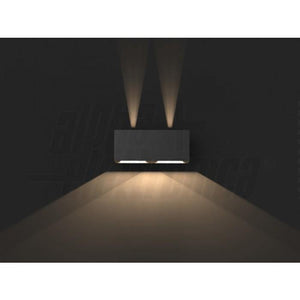 Applique Up Down da Parete Led 18W Doppio Fascio Regolabile IP65 Esterno Interno, Colore Grigio