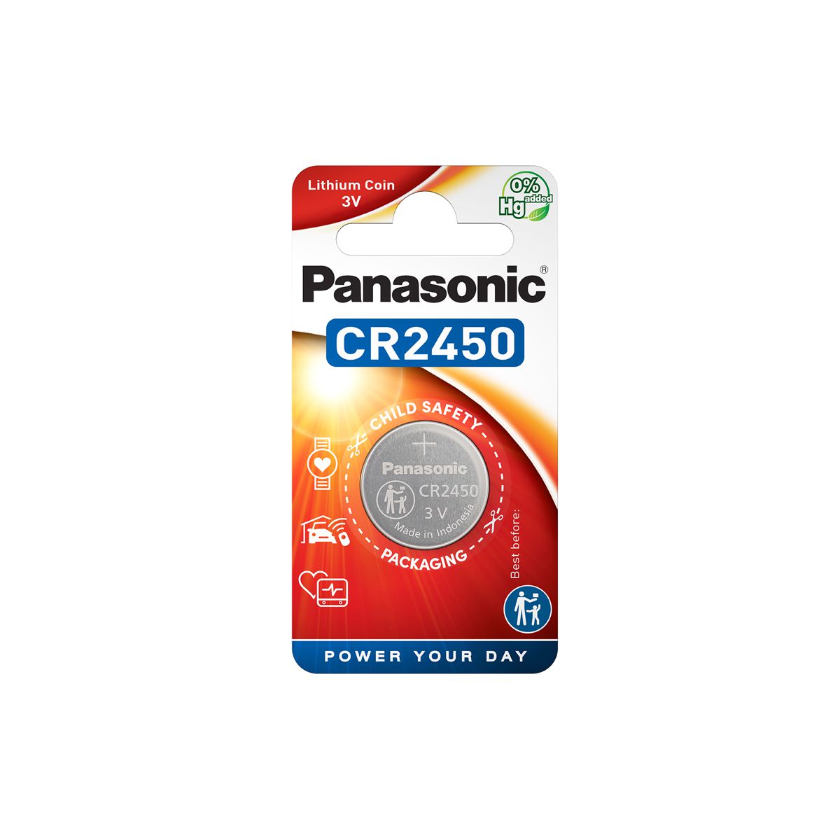 Batteria CR2450 3V Litio Piatta Bottone