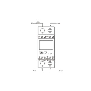 Contatore Digitale di Energia Monofase 100A 230V 2 Moduli