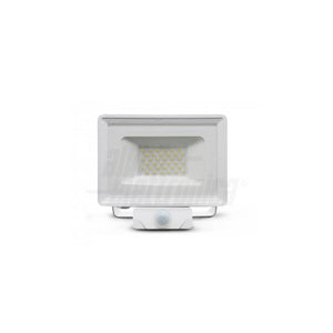 Faro led esterno 20W con sensore di movimento PIR 4000K IP65 bianco