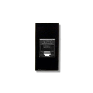 Frutto RJ45 UTP cat.6A Compatibile Legrand Vela 683033 Presa 8 Poli Ethernet, Colore Nero