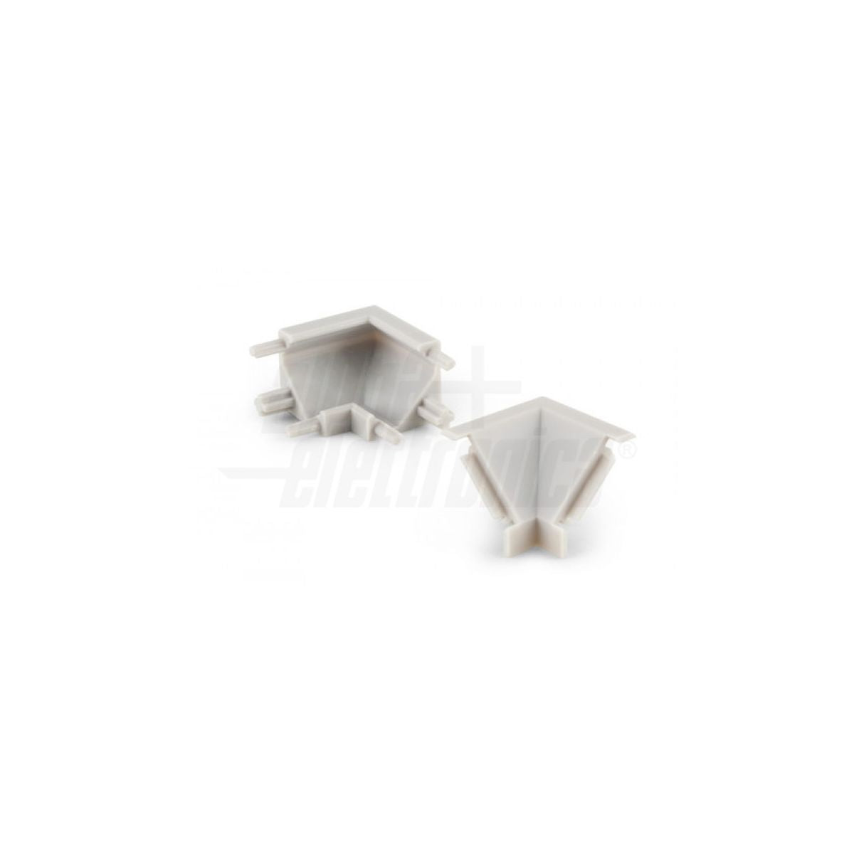 Giunto Angolare 90° Concavo per profili Alluminio Serie JO380/154 - copertura grigia