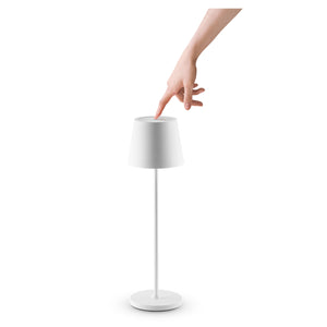 Lampada Led Ricaricabile da Tavolo Bianca Touch Dimmerabile Esterno Interno IP54 2700K