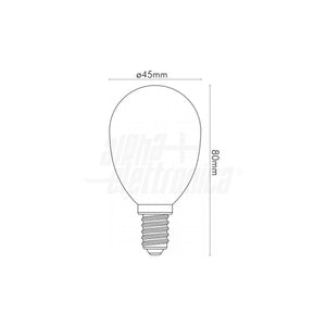 Lampada a filamento led E14 4.5W trasparente tutta vetro luce calda 2700K