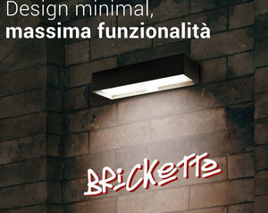 Lampada con Pannello Solare da Esterno Led IP65 6W Parete con Sensore Pir