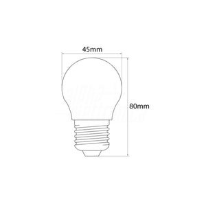 Lampada led E27 filamento 4.5W trasparente tutta vetro luce calda 2700K