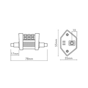 Lampadina Led r7s 78mm 4W Luce Calda 3000K