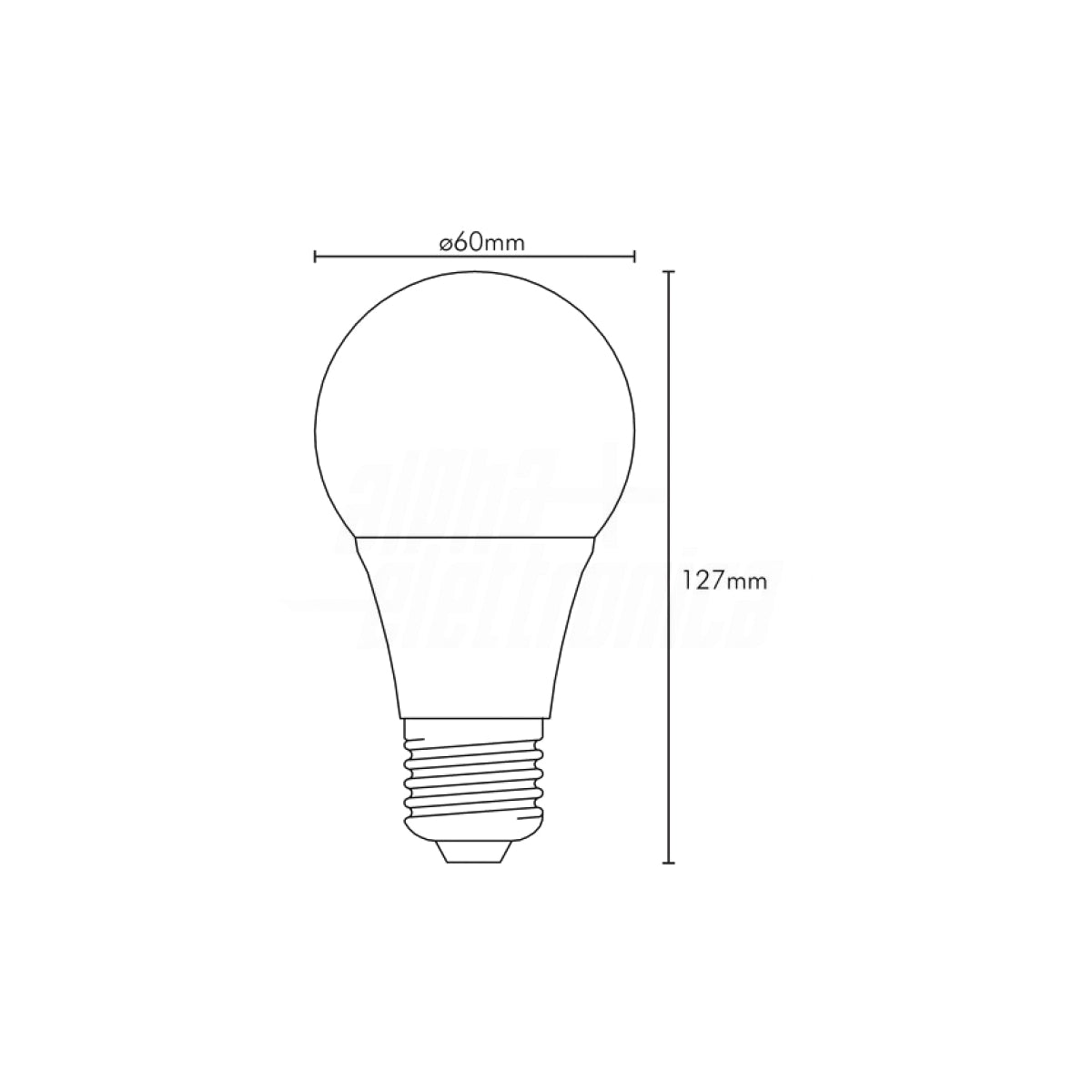 Lampadina led E27 goccia 15W 1350 lumen luce calda 3000K