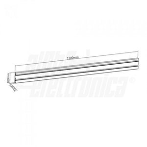 Pannello in alluminio 1,5mt per montaggio parete scrivania - altezza fissa per sistemi SlatWall max 40kg