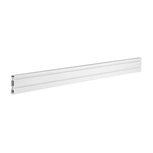 Pannello in alluminio 1,5mt per montaggio parete scrivania - altezza fissa per sistemi SlatWall max 40kg