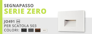 Faretto Led Segnapasso Scatola 503 Interno Esterno 2W Asimmetrico 3000K IP65 230V