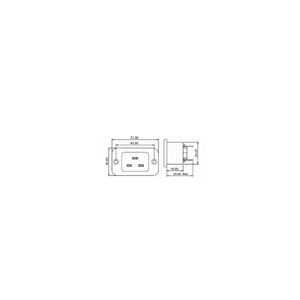 Spina da Pannello Alimentazione IEC 320 C20 Maschio Montaggio su Muro 16A 250V
