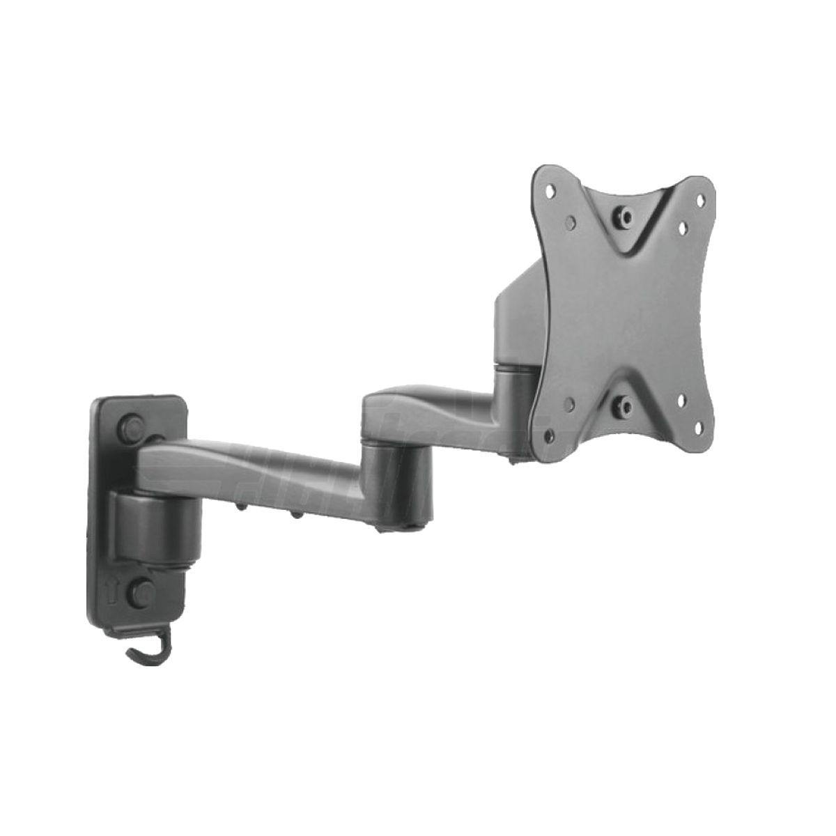 Supporto tv da muro orientabile 180° 13 - 27 pollici 3 snodi acciaio vesa 100 portata 20kg easyclick - Oniroview